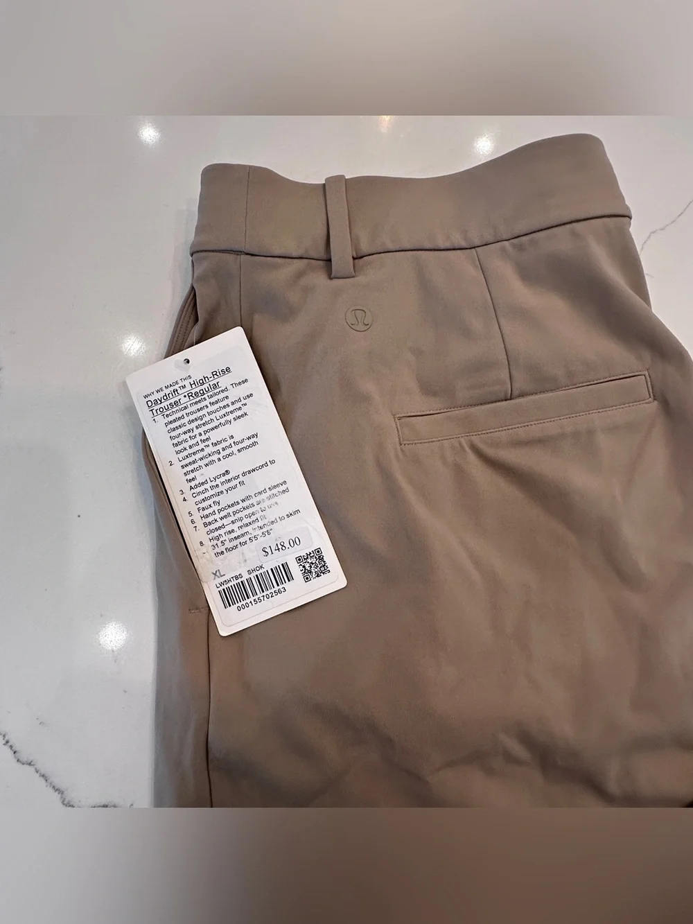 Lululemon Daydrift High-Rise Wide Leg Trouser Sz XL Sheer Oak NWT